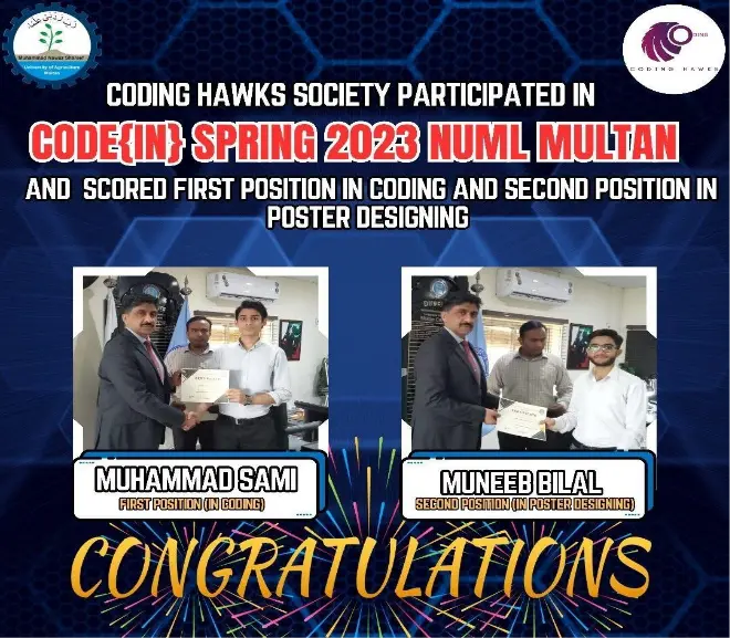 2nd Position - Code{In} Spring 2023 (Poster Design)